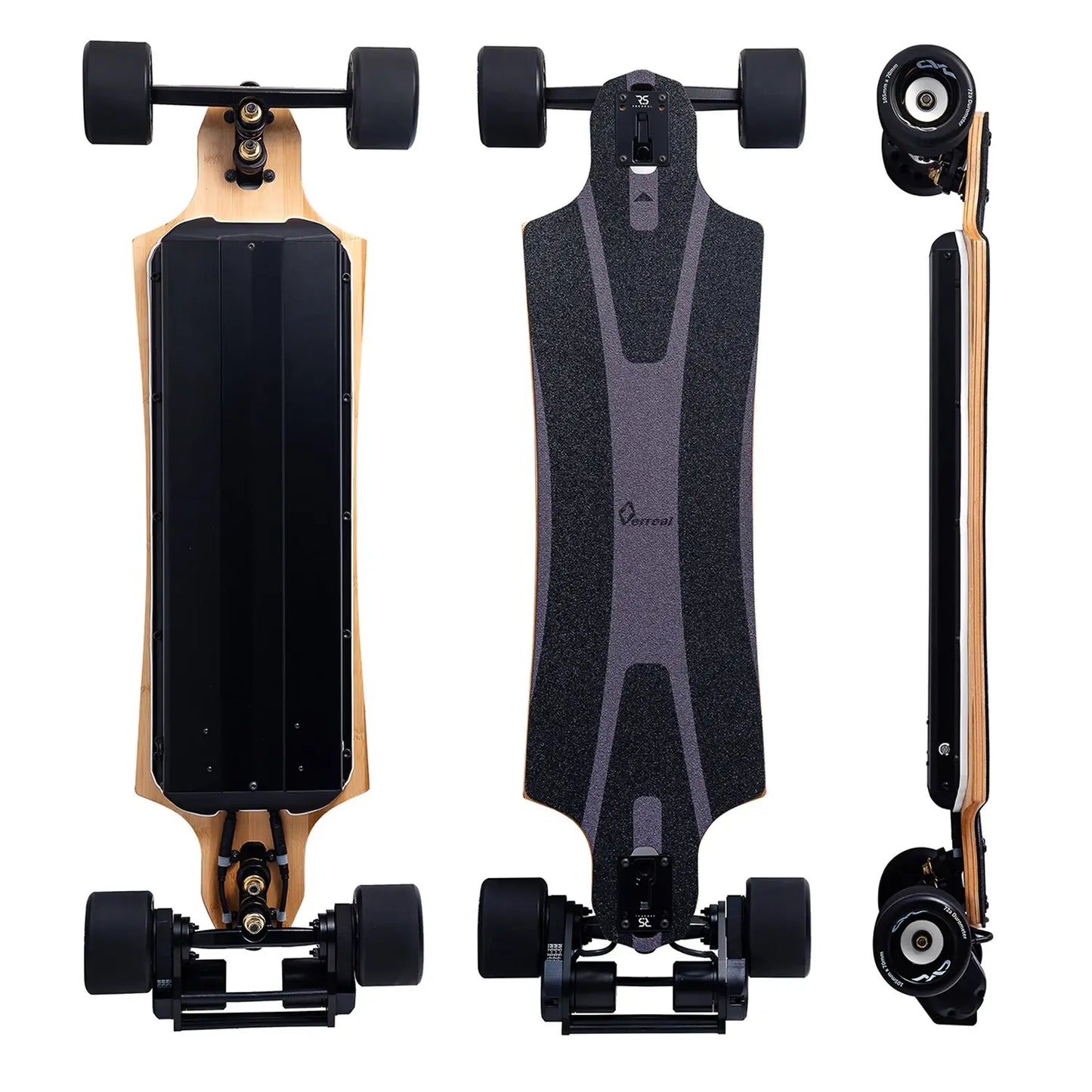Verreal RS Pro Max long range electric skateboard with 105mm Mad Wheels V2 for 65km range.