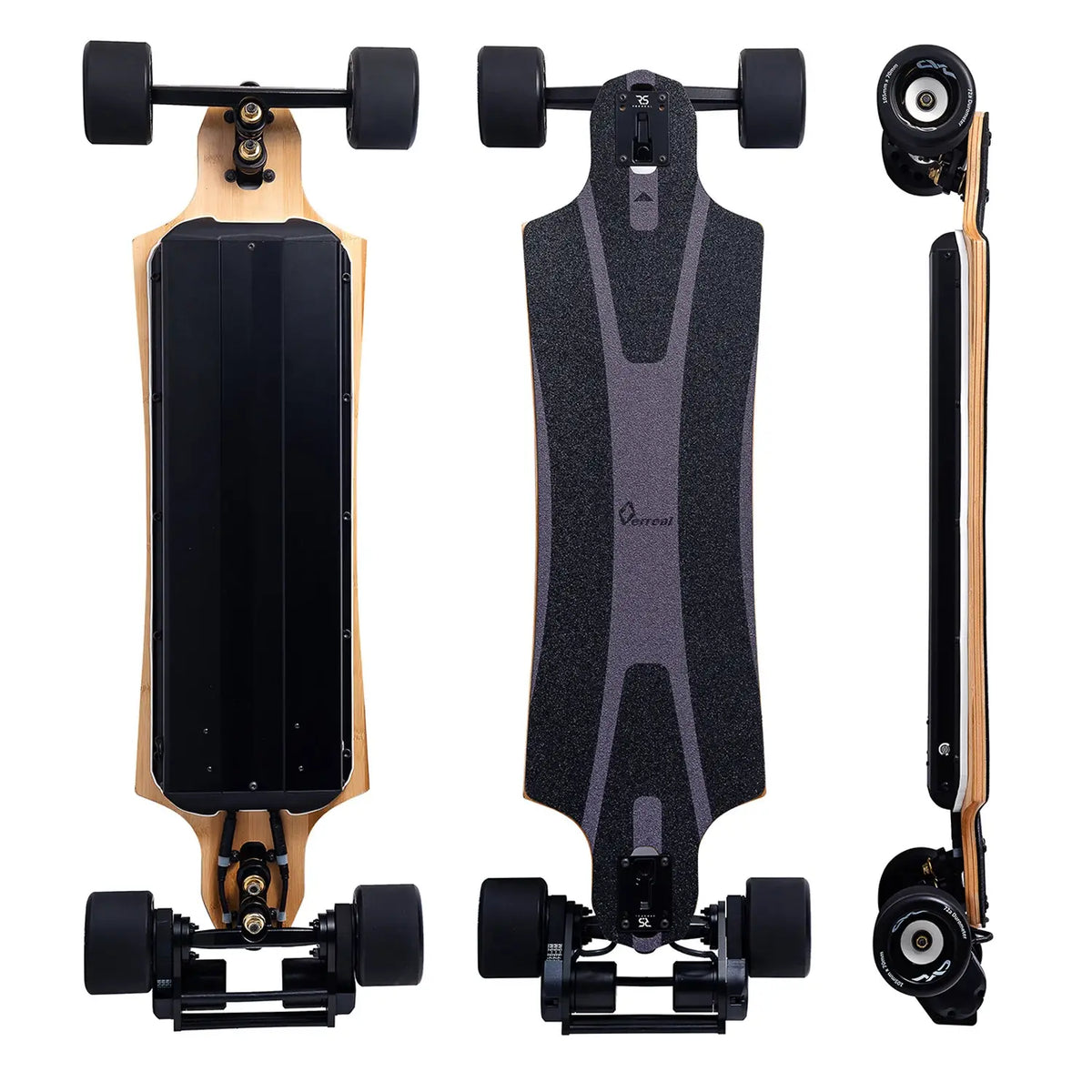 Verreal RS Pro Max long range electric skateboard with 105mm Mad Wheels V2 for 65km range.