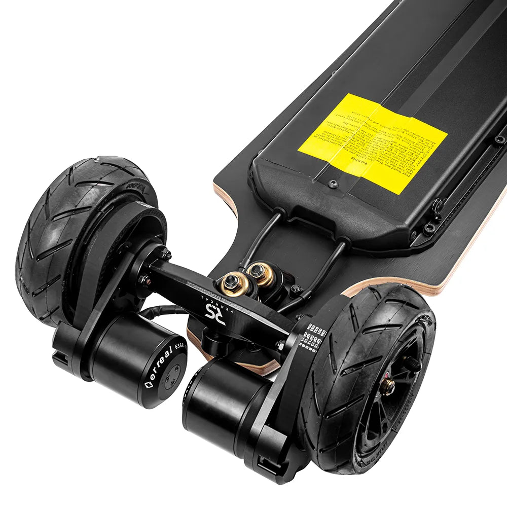 Dual motor rear truck of Verreal RS Pro off road electric skateboard with 150mm pneumatic wheels